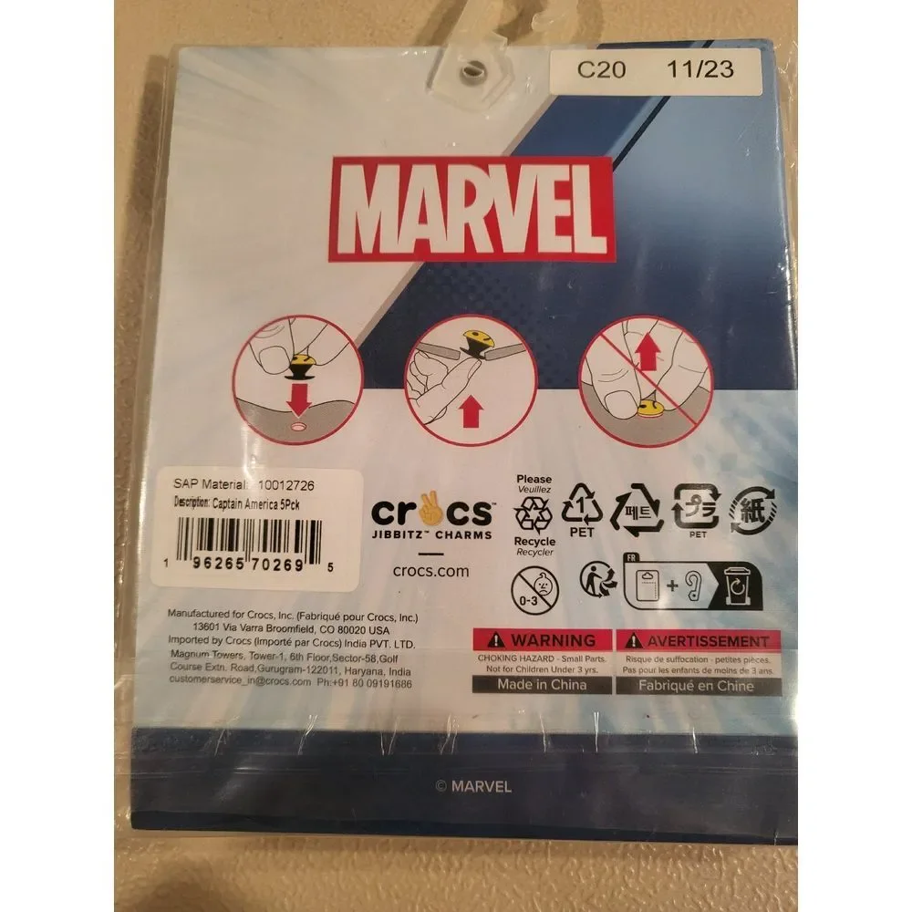 Marvel‎ Captain America Croc Jibbitz